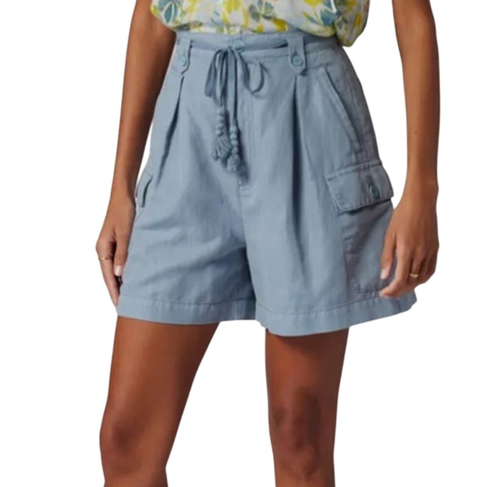 Joie Shorts Daphne cargo linen blue size 12